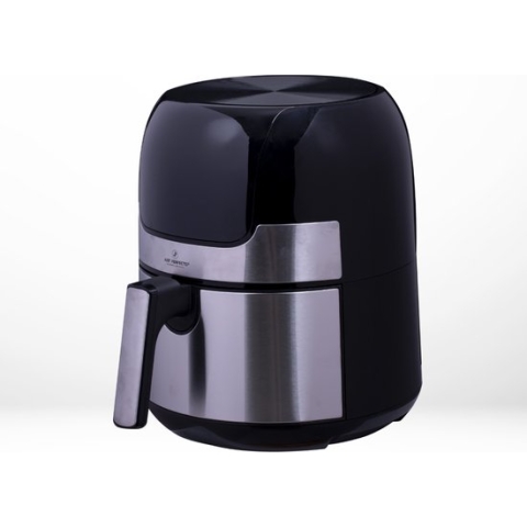 Just Perfecto Airfryer XXL 3.5L - RVS - 1400W - LED Touch Screen Heteluchtfriteuse XXL - Air Fryer Zonder Olie - Vaatwasserbestendig Hete Luchtfriteuse -Braden, Grillen, Bakken, Roosteren én Frituren - Air Fryer XXL 9 Programma's