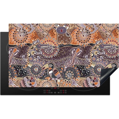 Inductie beschermer - Inductie Mat - Kookplaat beschermer - Patronen - Koala - Dieren - Australië - 89.6x51.6 cm - Afdekplaat inductie - Inductiebeschermer