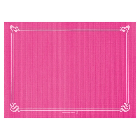 Papieren Placemats fuchsia, motief wit 500 stuks (31x43cm)