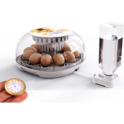 Volledig Geautomatiseerde Broedmachine Voor Eieren Met Warmteplaat Incubator inclusief waterflesje en met Luxe Hygrometer - Tot 30 Eieren