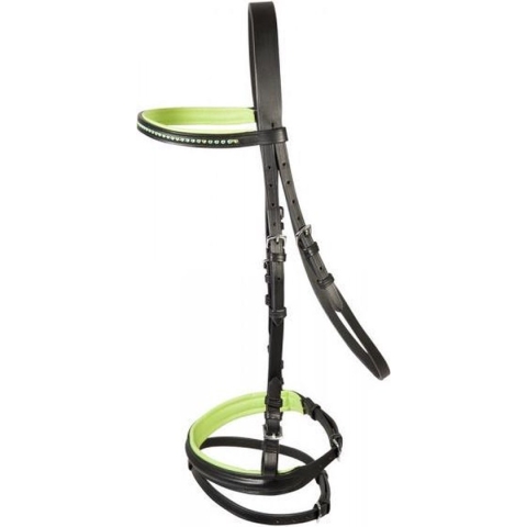 Hoofdstel - PFIFF trenshoofdstel ´Staines´ COB Zwart-groen