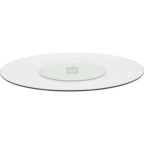 The Living Store Roterende Serveerschaal - Gehard Glas - 60 cm Diameter - Transparant