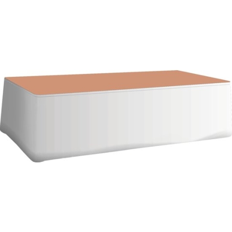 Podiumrok Ongeplooid - Wit - L410cm - H100cm