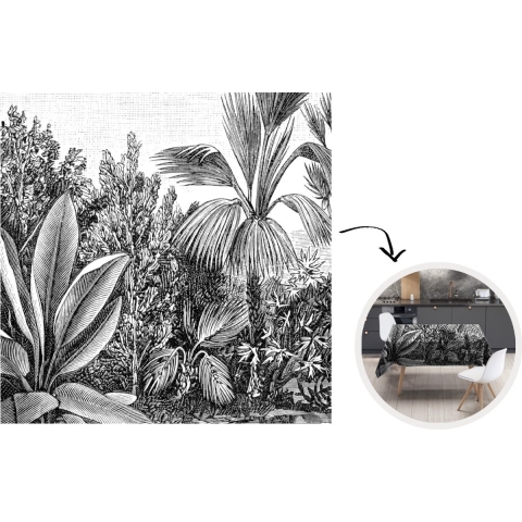 Tafelkleed - Tafellaken - 120x120 cm - Planten - Natuur - Design - Illustratie - Ernst Haeckel - Binnen en Buiten