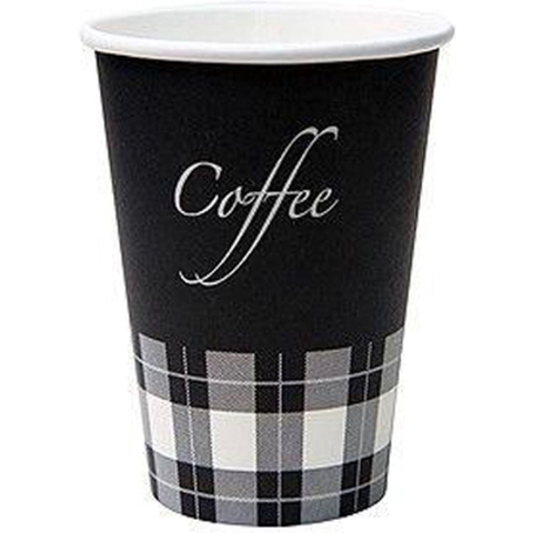 Koffiebeker to go | Kartonnen Bekers | Koffiebeker Zwart Coffee 180cc / 7.5 oz - Doos 2500 stuks