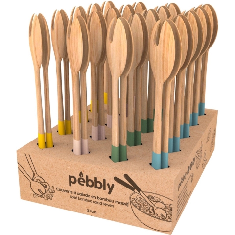Pebbly - Display with 20 salad servers