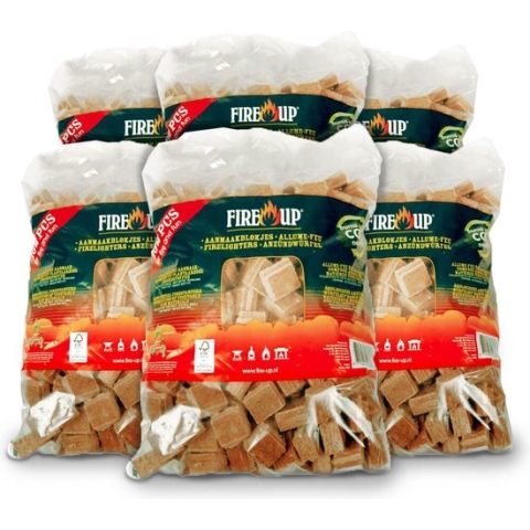 Fire-Up aanmaakblokjes voordeelbox met 1152 stuks - 6x 192st