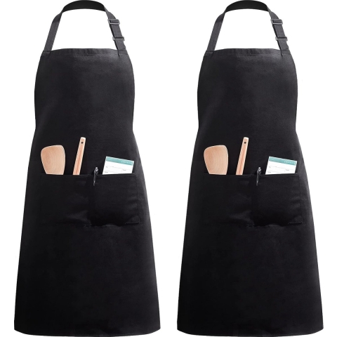 Waterdichte schort met verstelbare schouderbanden, 2 stuks