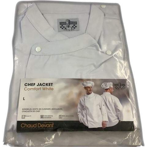 Chaud Devant koksbuis Comfort wit long sleeve maat L