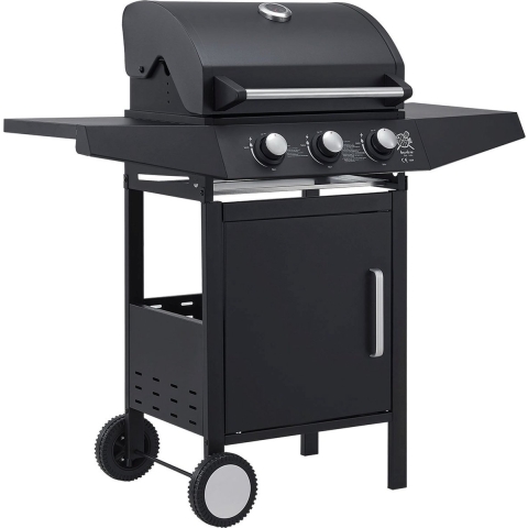 Lousiana Gasbarbecue - 3 branders - Zwart