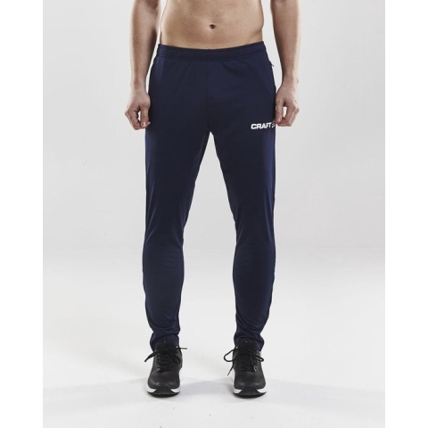 Craft trainingsbroek blauw met witte baan, heren