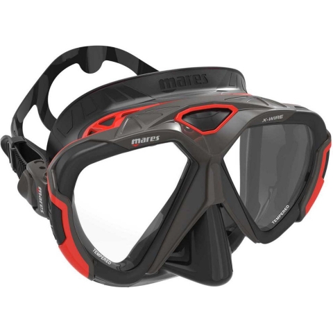 MARES X Wire Eco Box Gezichtsmasker Rood One Size