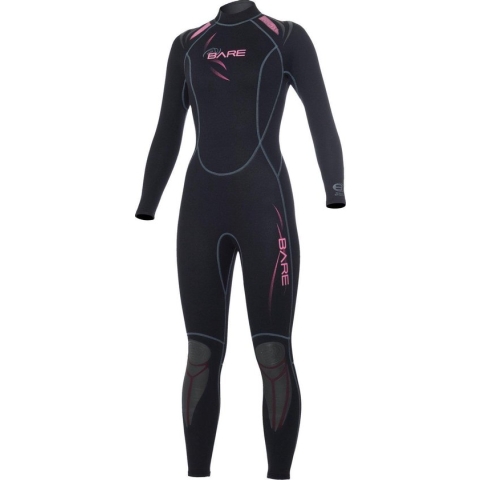 Bare 3/2mm Full - Wetsuit - Dames - 16 - Zwart/Roze