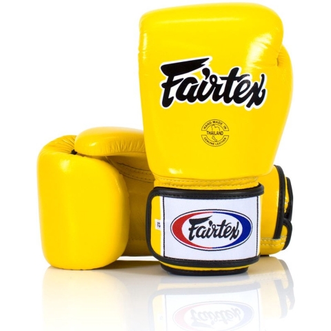 Fairtex BGV1 Universal Bokshandschoenen - "Tight-Fit" Design - Geel - 12 oz