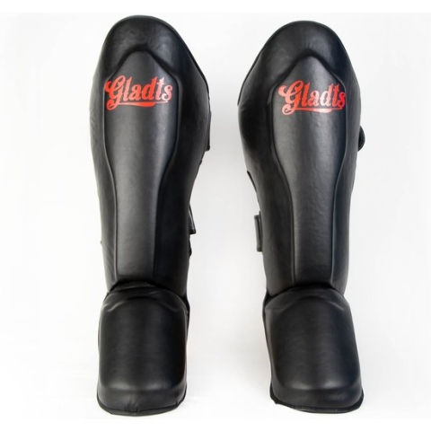 Gladts - Classic - Scheenbeschermer kickboksen - Zwart/Rood - Maat XL - Scheenbeschermers - Scheenbeschermers kickboksen - Scheenbeschermers vechtsport - Scheenbeschermers kickboksen kind - Scheenbeschermers kickboksen dames