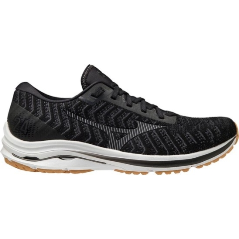 Mizuno Wave Rider 24 Waveknit  Sportschoenen - Maat 46.5 - Mannen - Zwart/Wit