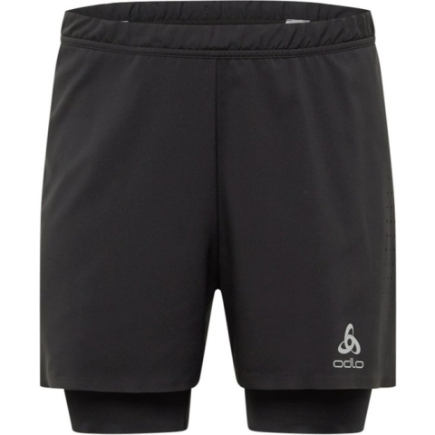 ODLO Zeroweight 2in1 Short 5'' Heren - Sportbroeken - zwart - Mannen