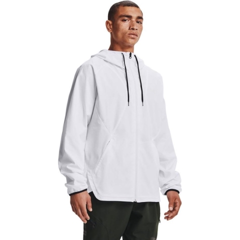 UA Woven Windbreaker Jacket WHT Size : LG
