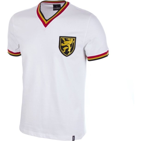 COPA - België Away 1970's Retro Voetbal Shirt - M - Wit