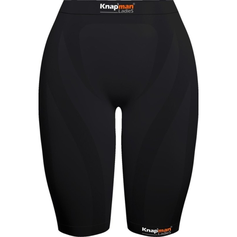 Knapman Ladies Zoned Compression Short 45% Zwart | Compressiebroek (Liesbroek) voor Dames | Maat XL