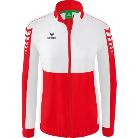 ERIMA Six Wings Presentatiejack Dames Rood-Wit Maat 34