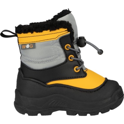 Winter-grip Snow Flake - Snowboots Junior Teddy - Zwart/Geel - maat 34