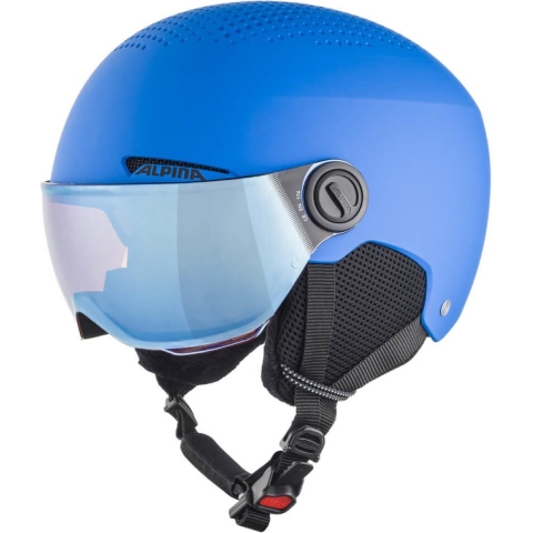Alpina Zupo Visor Q-Lite Junior Skihelm Met Vizier - Blue Matt | Maat: 54 - 58 cm