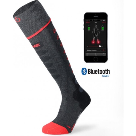 Lenz Heat Sock 5.1 Toe Cap 45-47 - Antracite Rood- Excl. Accu's