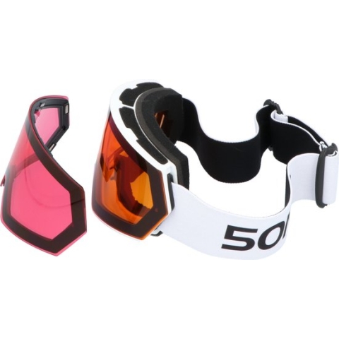 5one® Skibril Alpine 6 Raspberry Skibril voor Tieners met 2 Lenzen