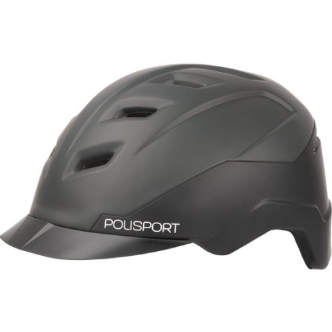 Polisport E'City Fietshelm Ebike - Maat M (54-59cm) - Zwart