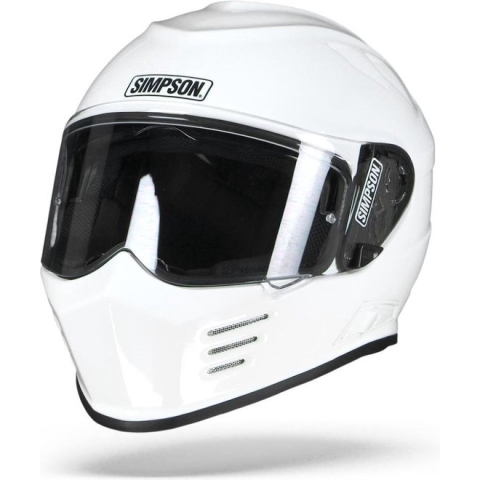 SIMPSON VENOM SOLID WHITE XS - Maat XS - Helm