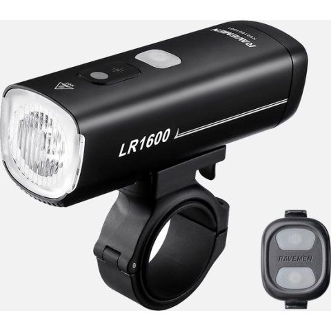 Ravemen LR1600 fiets koplamp | Draadloze Afstandsbediening | 1600 lumen | Brede lichtstraal | USB Oplaadbaar | Zwart