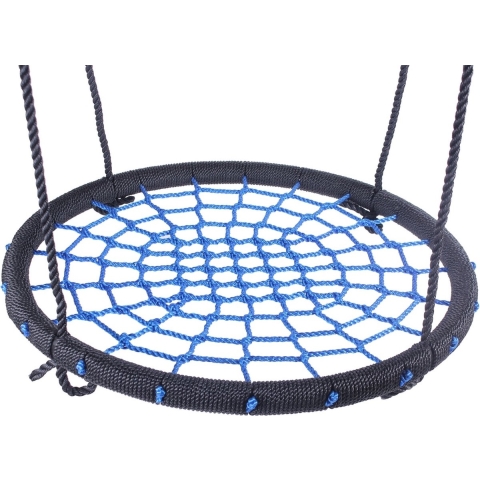 B-Play Nestschommel Blauw Ø100 cm PP touwen