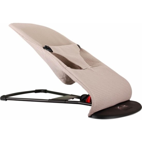 Ukje Wipstoelhoes geschikt voor over de BabyBjörn Wipstoel Bliss en Balance Soft - Past ook op Qute Q Bouncer en Kinderkraft Mimi - Perfecte Pasvorm - Zacht katoen - Beschermt je Stoel - Makkelijk Wasbaar - Beige Wafelstof