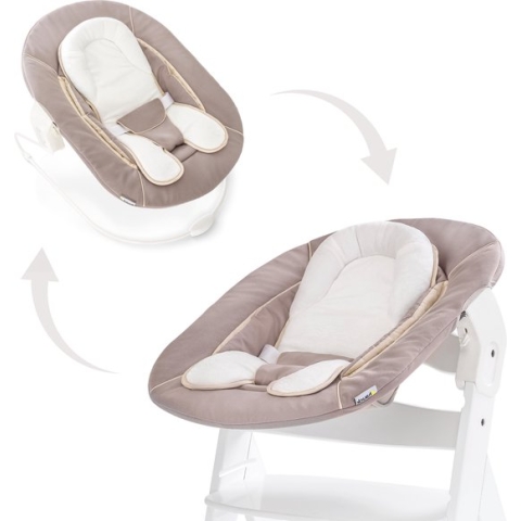 Hauck Alpha Bouncer 2 in 1 wipstoeltje vanaf de geboorte, stretch Beige