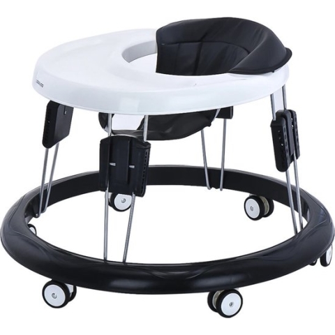 Ubravoo® Loopstoel - Loopstoeltje Baby 6-18 Maanden Peuter - Opvouwbare Loopstoel Meisje Jongen Met 9 Verstelbare Hoogtes - Zwart