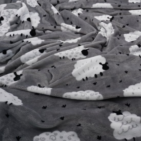 Zachtbeddengoed.nl - Velvet - Baby Dekbedovertrek - Ledikant Dekbedovertrek - Woolly - Schaapjes - 100x135 cm - Allerzachtst - Laken - Zacht - Teddy Dekbedovertrek - Luxe Beddengoed met Velvet aan Beiden Zijden