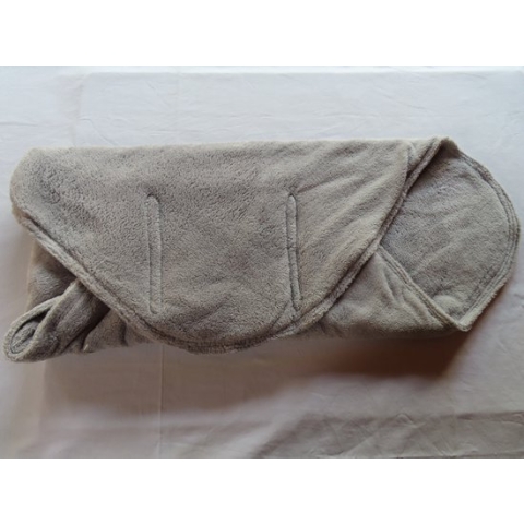 Wikkeldeken - Teddy - Grijst - 70x70 cm