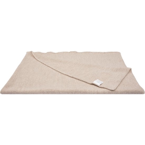 Bold Bamboo Junior / Peuter deken Cora - 100% fine Italian merino wol - Knit - 100x140cm - Oat