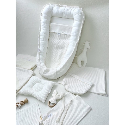 Comfykids Babynestset - Wafelkatoen - Kraamcadeau - Beige - Set Van 10 Onderdelen