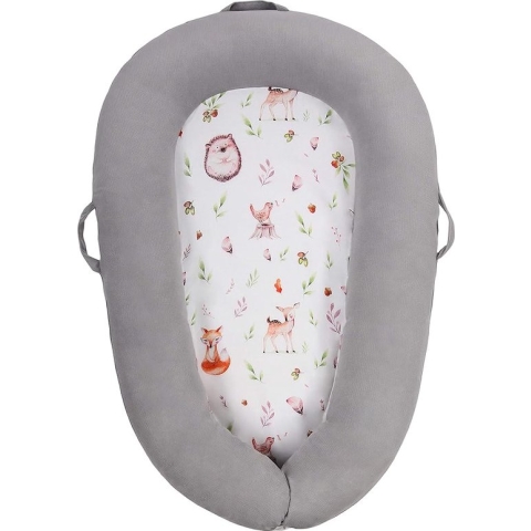 Baby Cocoon Bumper Reiswieg 100% katoen Anti-allergisch - babynestje \ Warm nest baby 80 x 45 x 15 cm