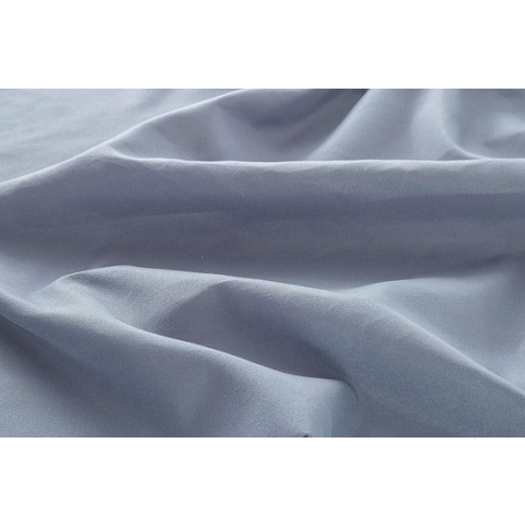 Extra zacht geborsteld microvezel hoeslaken (bed 120 x 190/200 cm, grijsblauw)