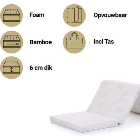 Matras Campingbed Chipolino 60x120 Bamboo