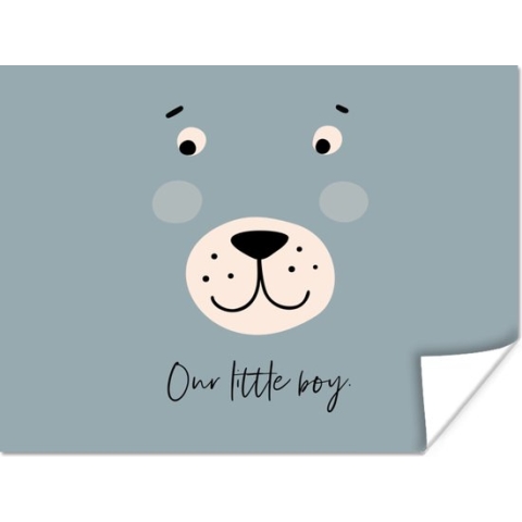 Poster Quotes - Spreuken - Kinderen - Our little boy - Kids - Baby - Jongetje - 160x120 cm XXL - Poster Babykamer