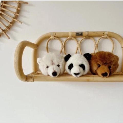 Wild&Soft Babykameraccessoires - Mini Dierenkoppen -  Beer