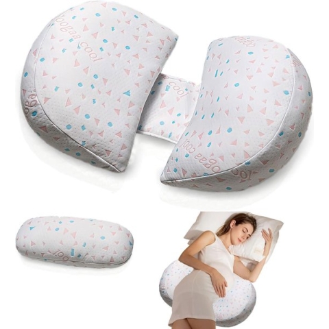 Zwangerschapskussen, U-vormig voedingskussen, zijslaapkussen, moederschapskussen voor zwangere vrouwen, ondersteuningskussen, body pillow, zijslaapkussen, ondersteuning voor buik, rug