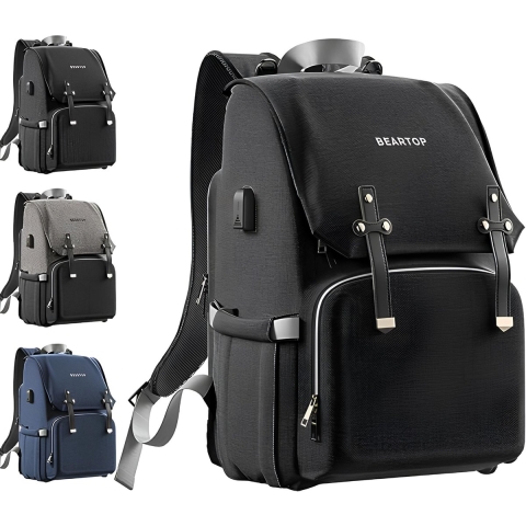 Grote luiertas - Met verschoningsmat - Veel opbergruimte en vakken - Met nat en geïsoleerd compartiment - Zwart