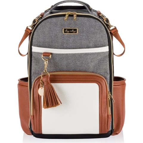 Itzy Ritzy Boss Plus™ - Backpack Luiertas - Coffee & Cream - Cognac / Zwart / Creme