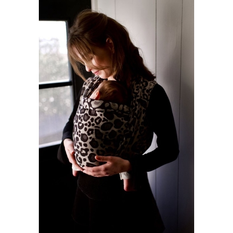 Pure Baby Love - draagdoek geweven - panter zwart - maat 6
