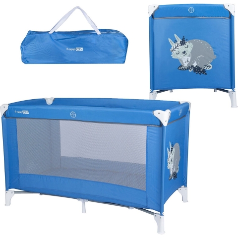 FreeON Campingbed - Reisbed - Love - Konijn - Blauw